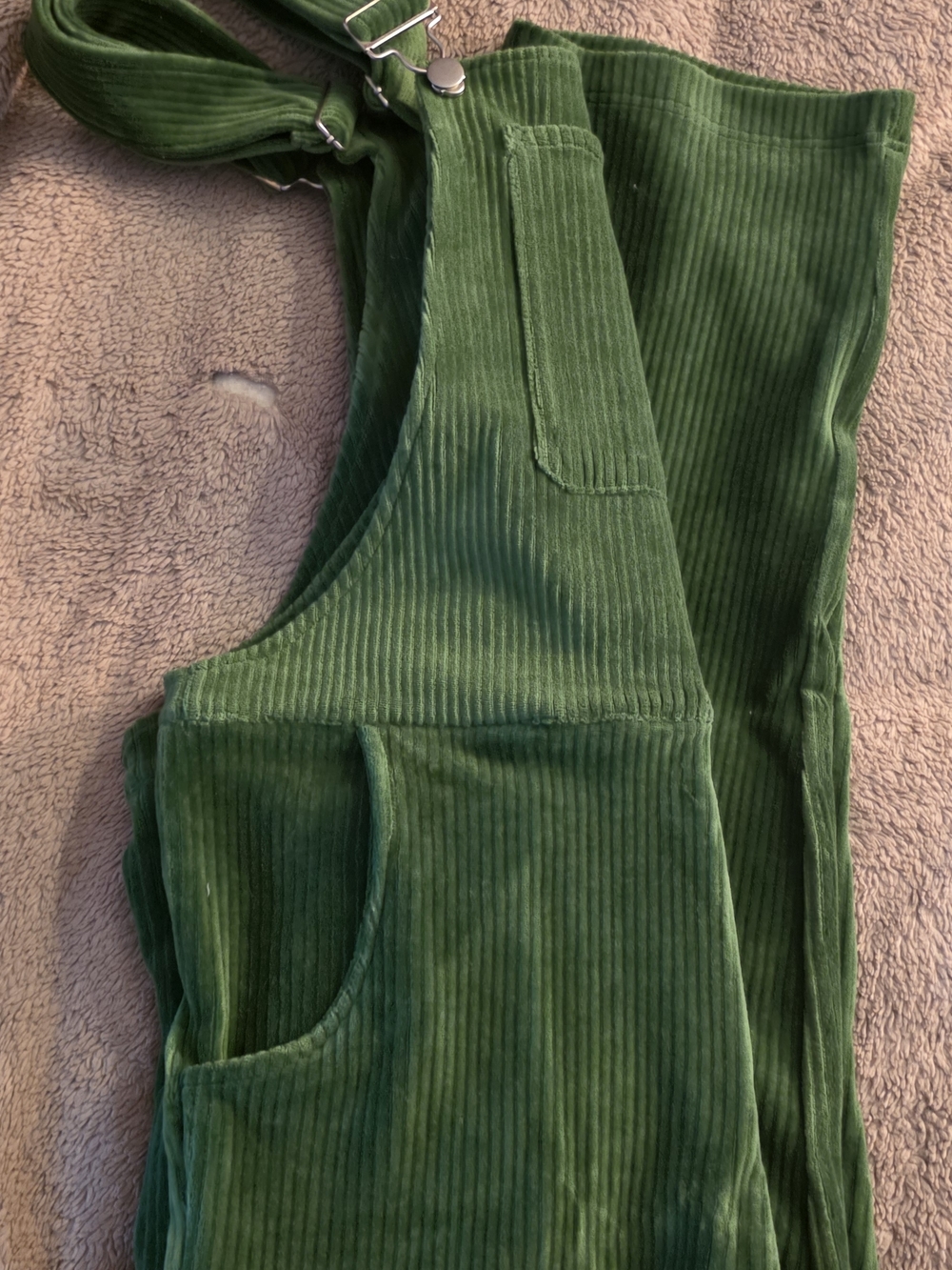 Green Corduroy Swoveralls Wide Leg Size Small